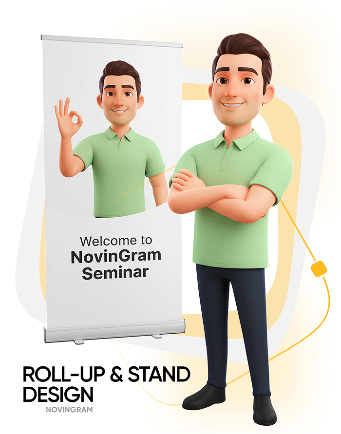 Roll-up & stand design طراحی رول آپ و استند رویداد [سمینار و ایونت] در نوین گرام